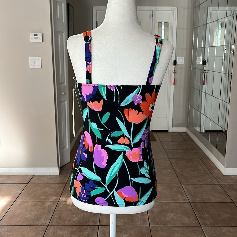 Profile by Gottex Floral D Cup Underwire Tankini Swim Top 34D - Picture 3 of 8